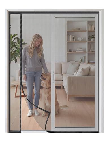 Fillis Magnetic Screen Door 72×80 – Reversible Side – Opening Mesh for Double & French Doors – image 2