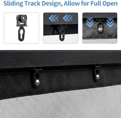 Fillis Sliding Garage Door Screen – Heavy-Duty Magnetic Mesh with Aluminum Track
