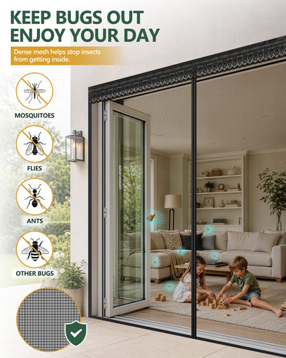 Custom Size Magnetic Screen Door — Made to Order
