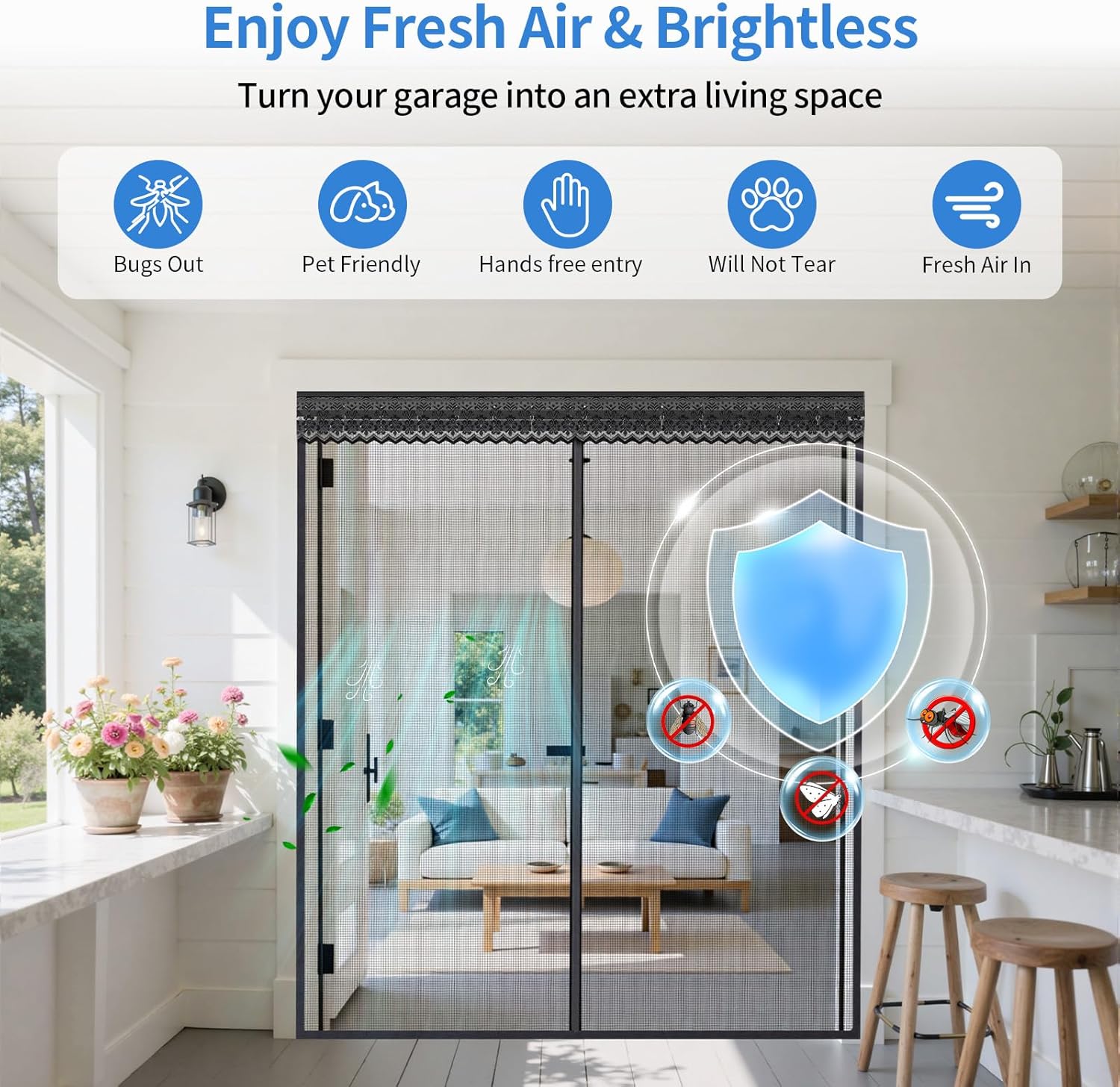 Fillis™ Retractable Screen Door with Sliding Track (72x80 Inch)