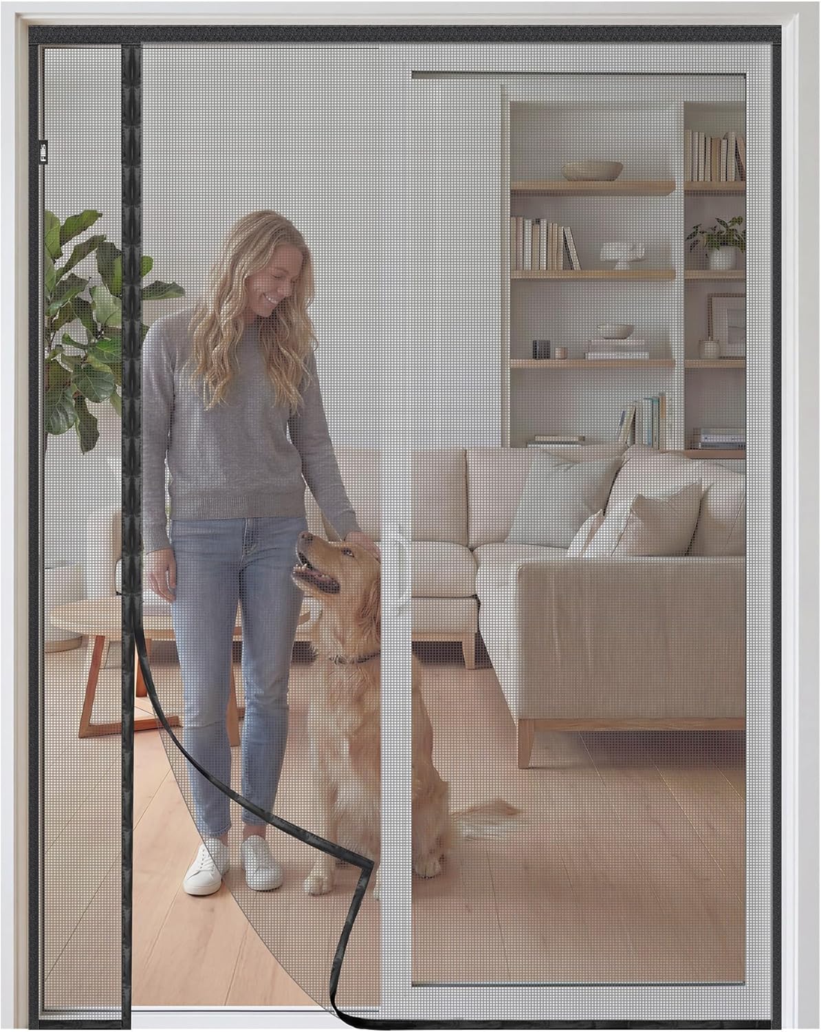 Fillis™ Reversible Side Opening Magnetic Screen Door (72x80 Inch)