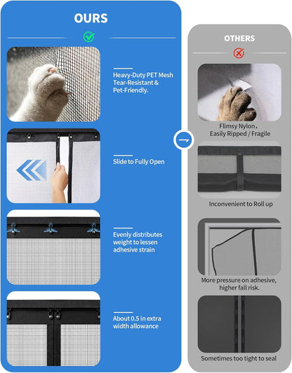 Fillis Garage Door Screen – Blackout Privacy Panel, Scratch-Resistant PET Mesh