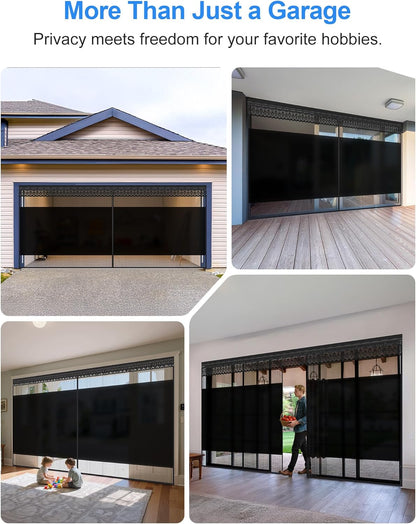 Fillis Garage Door Screen – Blackout Privacy Panel, Scratch-Resistant PET Mesh
