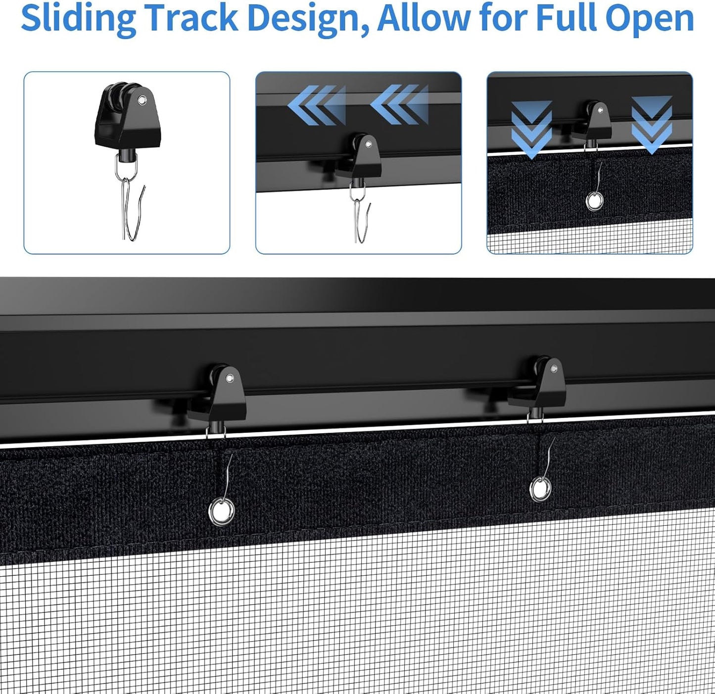 Fillis Retractable Screen Door – Magnetic Slide Track (60×80 & 72×80, French & Patio Doors)