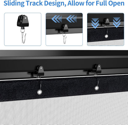 Fillis Retractable Screen Door – Magnetic Slide Track (60×80 & 72×80, French & Patio Doors)