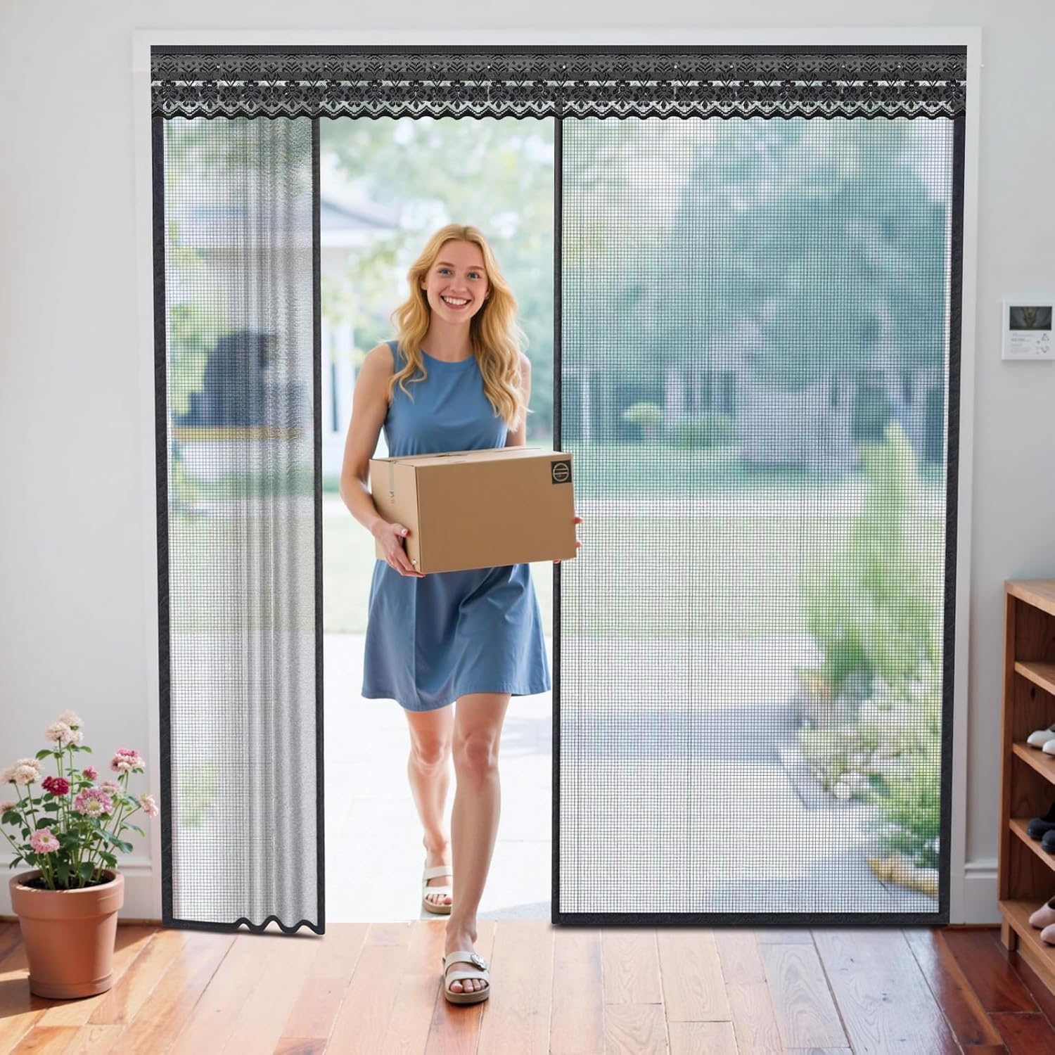 Fillis™ Retractable Screen Door with Sliding Track (72x80 Inch)