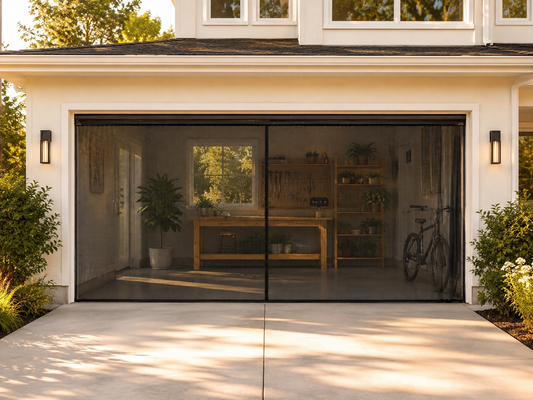 Fillis Sliding Garage Door Screen – Heavy – Duty Magnetic Mesh with Aluminum Track – image 1