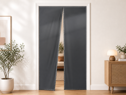 Fillis Thermal Door Curtain 32×80 – Insulated Blackout Draft Stopper, Magnetic Close