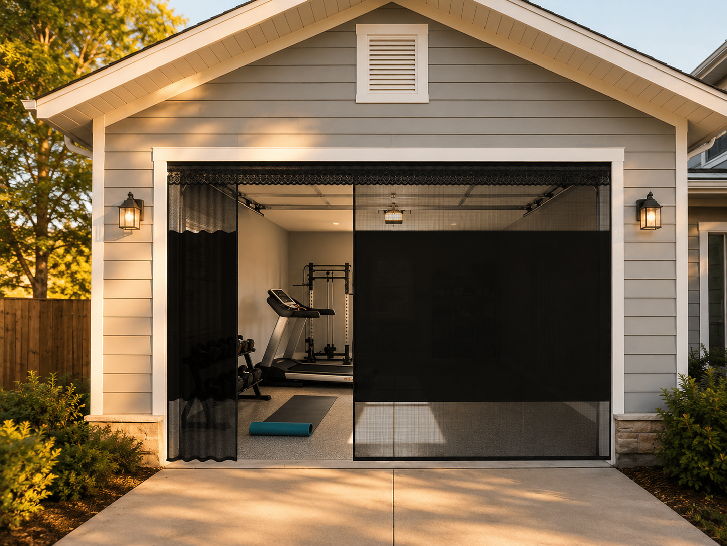 Fillis Garage Door Screen – Blackout Privacy Panel, Scratch-Resistant PET Mesh